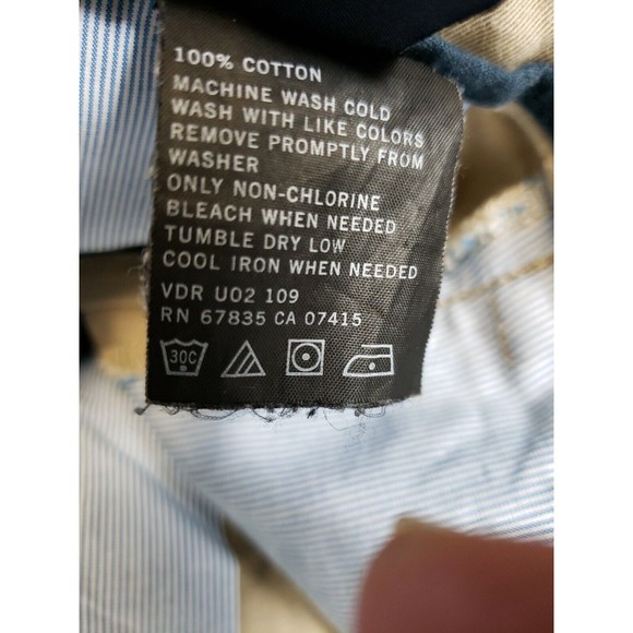 NAUTICA MEN'S PANTS KHAKI 36X30 FLAT FRONT 100% COTTON beige - Picture 8 of 8